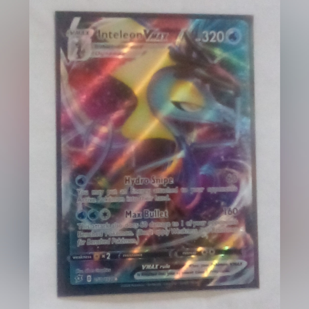 😎Mint Inteleon VMax Holo Pokemon Card😎